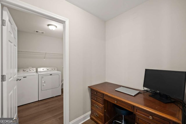 1672 Meadow Lark Ln, Gainesville, GA 30501 - home office with independent washer and dryer and wood finished floors