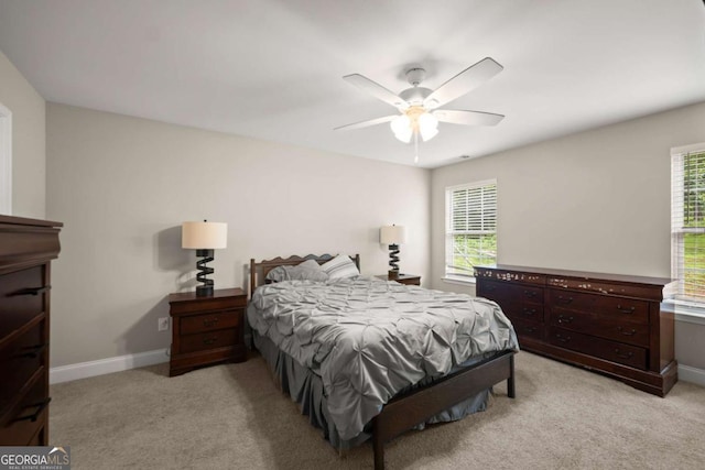 1672 Meadow Lark Ln, Gainesville, GA 30501 - bedroom with light carpet and ceiling fan