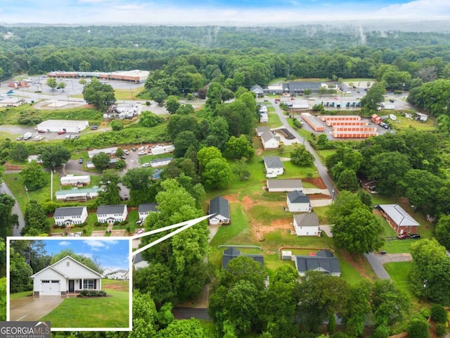 1672 Meadow Lark Ln, Gainesville, GA 30501 - aerial view of property and surrounding area with property boundaries highlighted