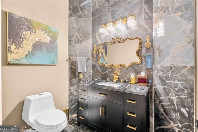 4670 Hamden Forest Dr SW, Atlanta, GA 30331 - bathroom with vanity and marble finish floors