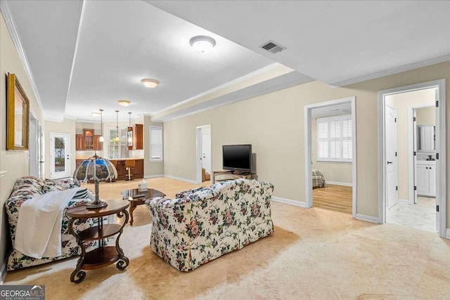 4670 Hamden Forest Dr SW, Atlanta, GA 30331 - living area featuring ornamental molding and baseboards
