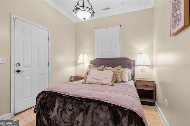 4670 Hamden Forest Dr SW, Atlanta, GA 30331 - bedroom with crown molding and light tile patterned flooring