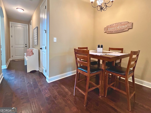 307 Legacy Park Dr, Perry, GA 31069 - dining area featuring wood-type flooring and a chandelier