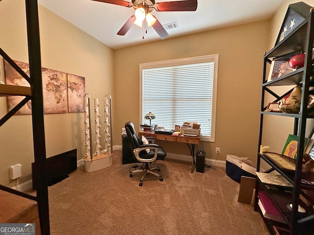 307 Legacy Park Dr, Perry, GA 31069 - office space featuring carpet and ceiling fan