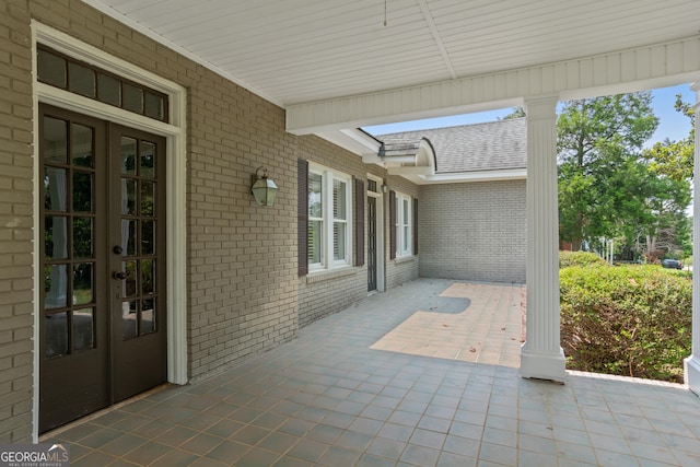 7443 Church St, Bartow, GA 30413 - view of patio featuring french doors