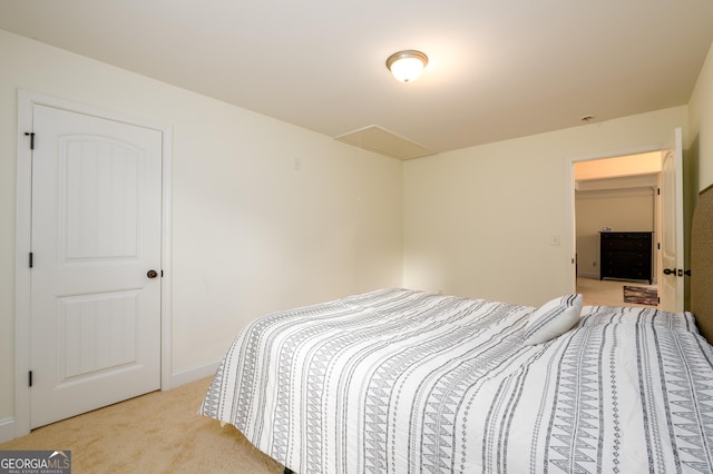 1076 Scenic Park Trl, Lawrenceville, GA 30046 - bedroom featuring light colored carpet and attic access