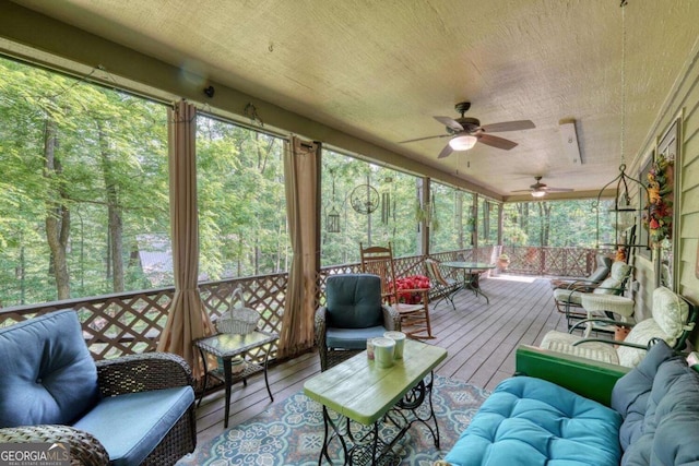 19 Deer Trl, Blairsville, GA 30512 - sunroom / solarium featuring a ceiling fan and healthy amount of natural light