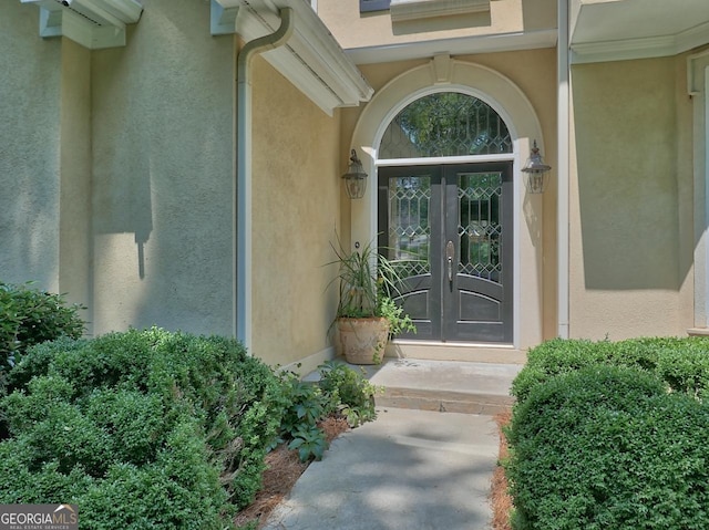 307 Worthing Ln, Mcdonough, GA 30253 - entrance to property featuring french doors and stucco siding