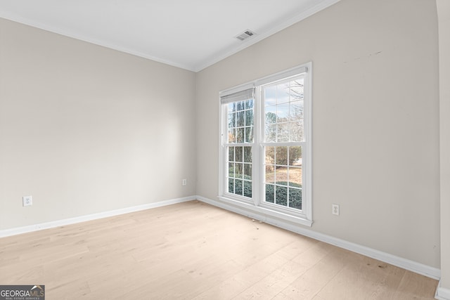 2030 Brook Meadow Dr, Alpharetta, GA 30005 - empty room with ornamental molding and light wood finished floors