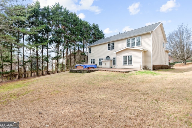 2030 Brook Meadow Dr, Alpharetta, GA 30005 - rear view of property with a deck and a jacuzzi