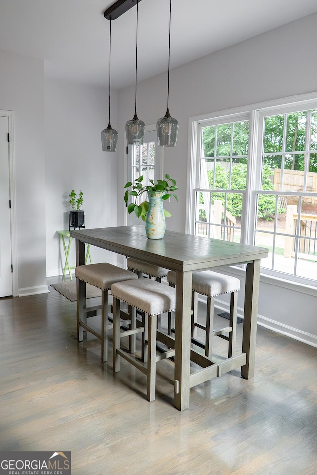 4046 Creekview Ridge Dr, Buford, GA 30518 - dining area with wood finished floors