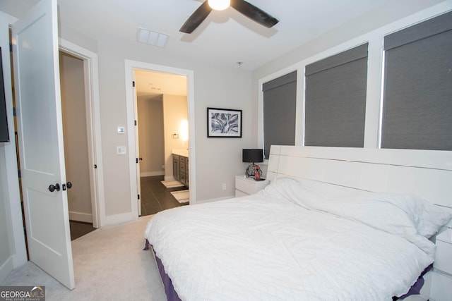 1 Newnan Views Cir, Newnan, GA 30263 - bedroom with carpet, ensuite bathroom, and ceiling fan