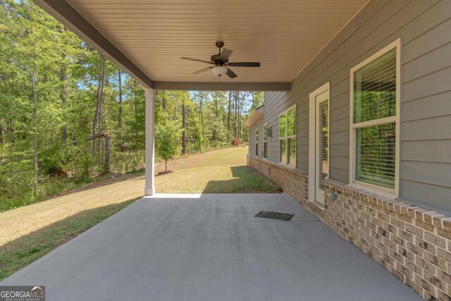 420 Tavistock Ct, Mcdonough, GA 30252 - view of patio with a ceiling fan