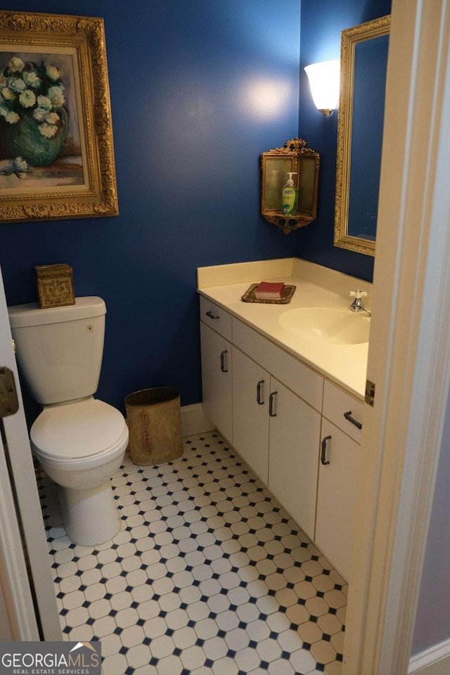 1101 Forrest Hills Dr, Watkinsville, GA 30677 - half bathroom featuring vanity and tile patterned flooring