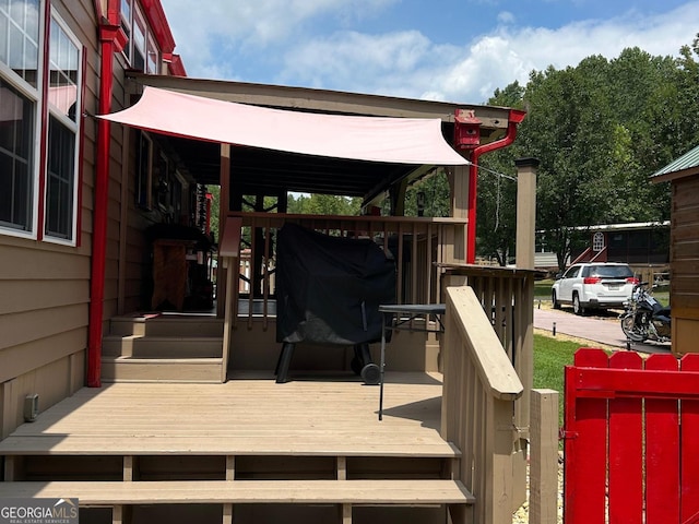 445 Elkmont Trl, Cleveland, GA 30528 - view of wooden deck