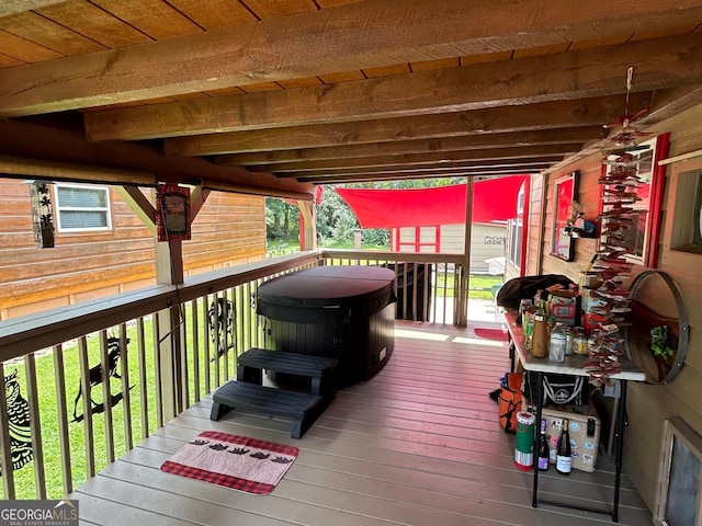 445 Elkmont Trl, Cleveland, GA 30528 - view of wooden terrace