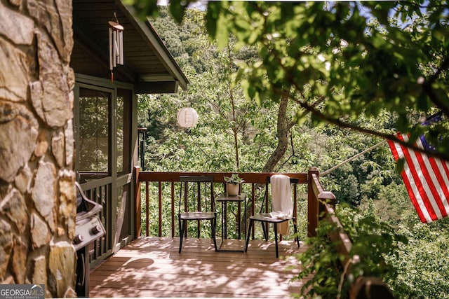 174 Little Rock Creek Ct, Cherry Log, GA 30522 - view of wooden deck