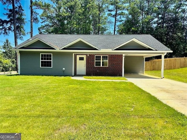 1 Addington Ct NW Unit B, Rome, GA 30165 - single story home featuring driveway, a carport, and a shingled roof