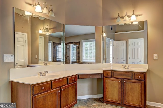 1132 Hargrove Ct, Locust Grove, GA 30248 - full bath with vanity, a stall shower, and baseboards