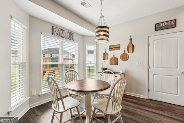 102 Olson Way, Kingsland, GA 31548 - dining space with dark wood-type flooring, plenty of natural light, and baseboards