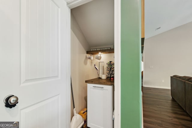 102 Olson Way, Kingsland, GA 31548 - corridor featuring dark wood-style floors and baseboards