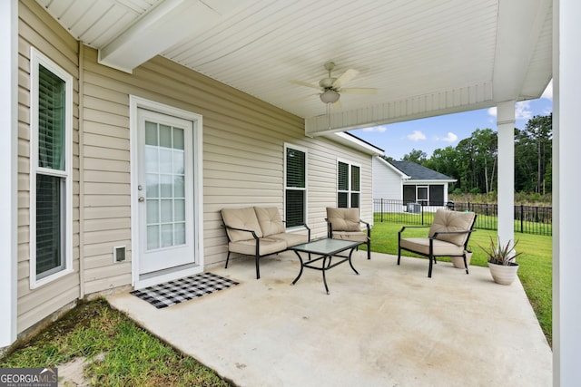 102 Olson Way, Kingsland, GA 31548 - view of patio with ceiling fan and an outdoor hangout area
