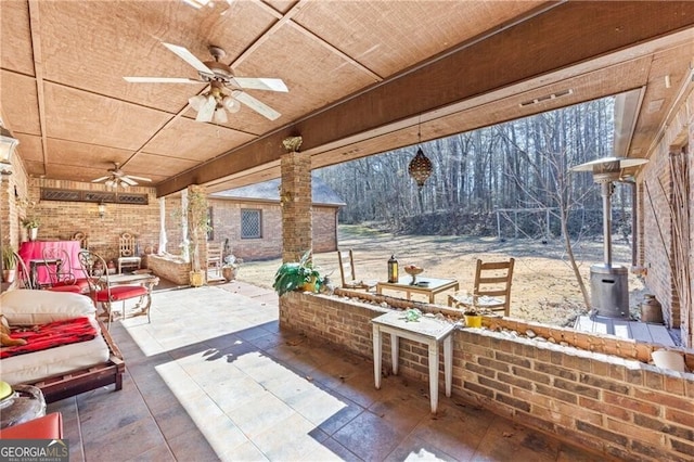 3000 Cathedral Pl, Decatur, GA 30034 - view of patio with ceiling fan