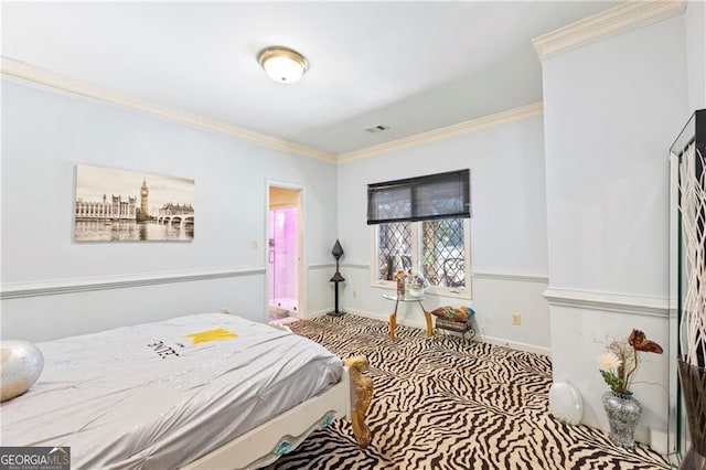 3000 Cathedral Pl, Decatur, GA 30034 - carpeted bedroom with crown molding and baseboards