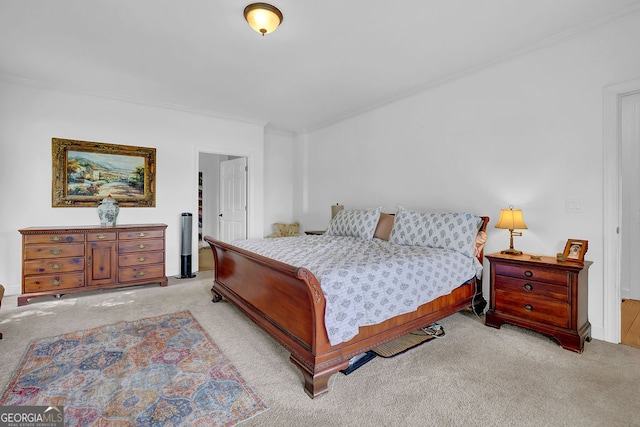 2216 Trammel Rd, Cumming, GA 30041 - bedroom with crown molding and carpet floors