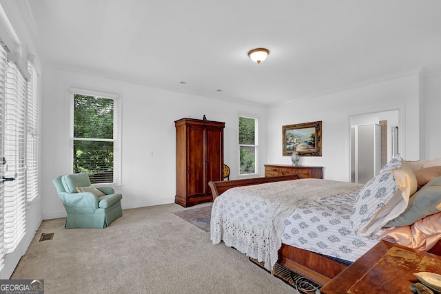 2216 Trammel Rd, Cumming, GA 30041 - carpeted bedroom featuring ornamental molding