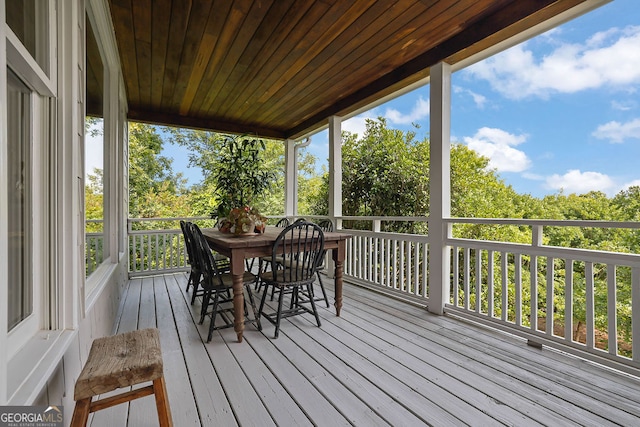 2216 Trammel Rd, Cumming, GA 30041 - wooden deck with outdoor dining space