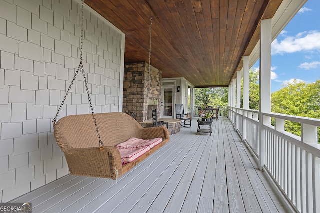 2216 Trammel Rd, Cumming, GA 30041 - view of wooden terrace