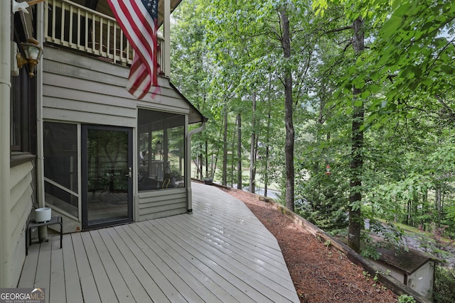 251 Shakespeare Dr Unit 332, Clayton, GA 30525 - deck featuring a sunroom