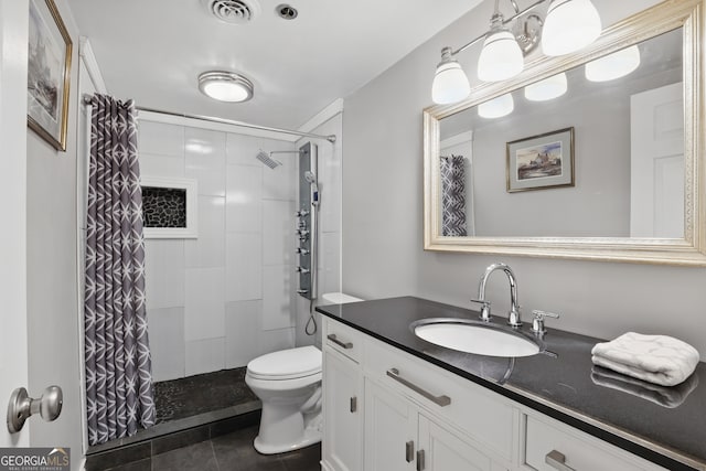 251 Shakespeare Dr Unit 332, Clayton, GA 30525 - bathroom featuring tile patterned flooring, vanity, and a tile shower
