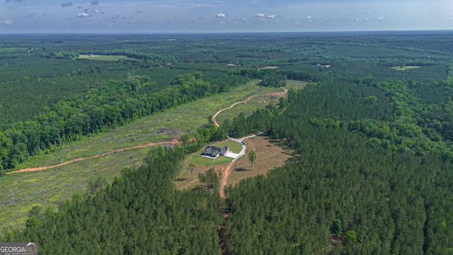 5700 Goolsby Rd, Monticello, GA 31064 - aerial overview of property's location with a heavily wooded area
