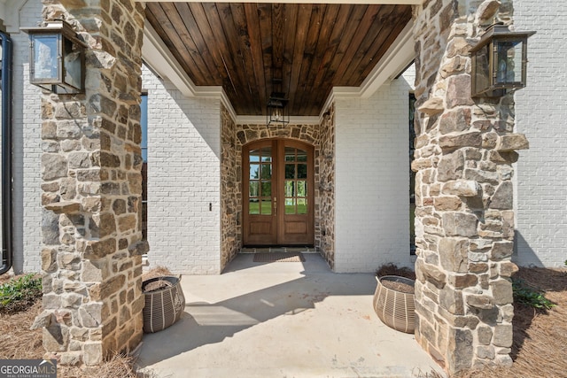 5700 Goolsby Rd, Monticello, GA 31064 - doorway to property featuring french doors and brick siding