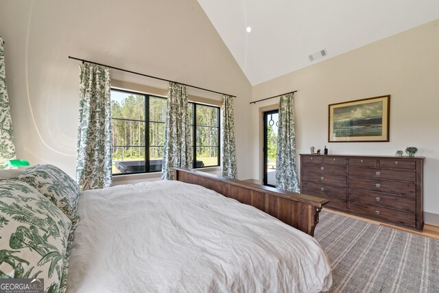 5700 Goolsby Rd, Monticello, GA 31064 - bedroom featuring high vaulted ceiling