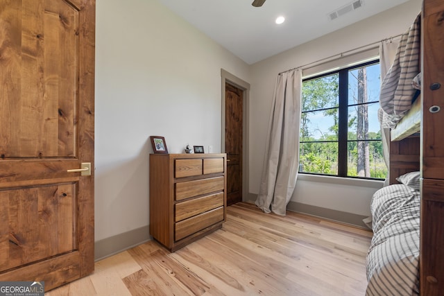 5700 Goolsby Rd, Monticello, GA 31064 - bedroom with light wood-style floors, baseboards, and recessed lighting