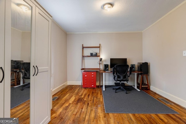 380 Best Dr, Athens, GA 30606 - office featuring wood finished floors and ornamental molding