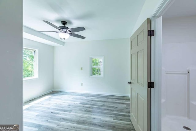 235 Red Bud Ln Unit 5, Hiawassee, GA 30546 - unfurnished room with ceiling fan, wood finished floors, and baseboards