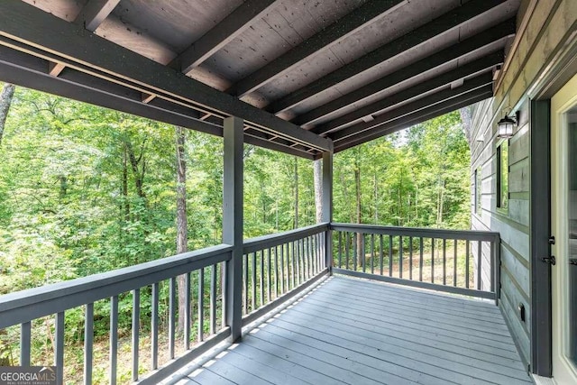 235 Red Bud Ln Unit 5, Hiawassee, GA 30546 - deck featuring a forest view