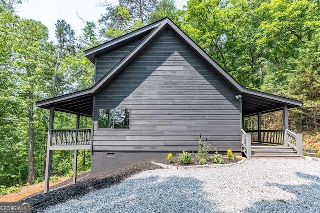235 Red Bud Ln Unit 5, Hiawassee, GA 30546 - view of property exterior featuring crawl space