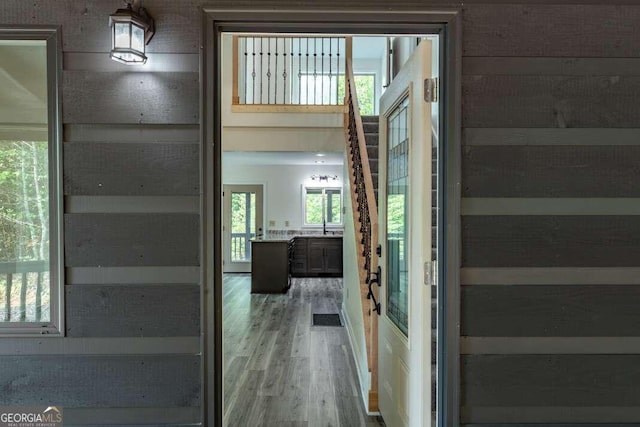 235 Red Bud Ln Unit 5, Hiawassee, GA 30546 - staircase featuring wood finished floors