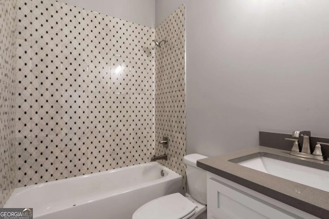 4821 Deer Creek Ct, Flowery Branch, GA 30542 - bathroom featuring shower / bath combination and vanity