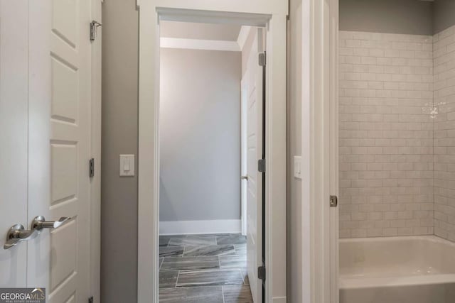 4821 Deer Creek Ct, Flowery Branch, GA 30542 - full bath with baseboards and shower / tub combination