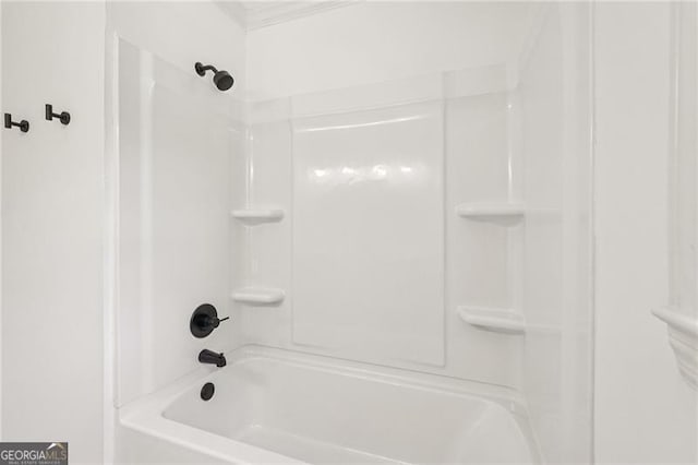 3422 Maplehurst Dr, Decatur, GA 30032 - bathroom with tub / shower combination and ornamental molding