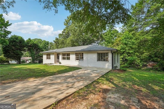 3422 Maplehurst Dr, Decatur, GA 30032 - view of front of home with concrete driveway and a front lawn