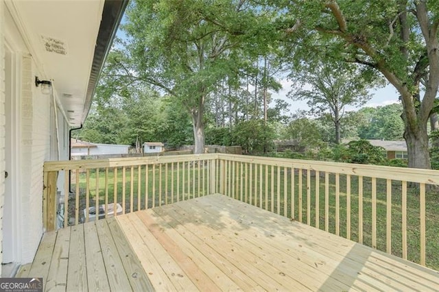 1261 Cliffwood Dr SE, Smyrna, GA 30080 - deck with view of wooded area