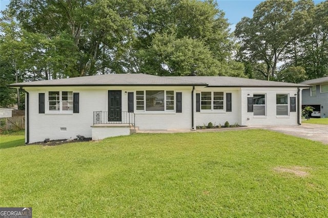 1261 Cliffwood Dr SE, Smyrna, GA 30080 - ranch-style home featuring a front lawn and brick siding