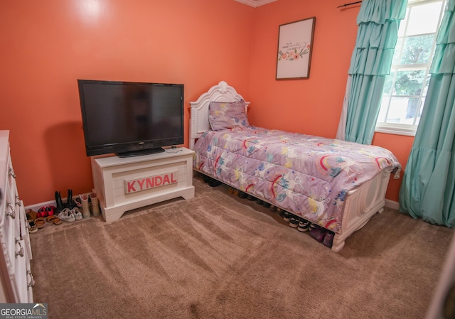 12730 Old Federal Rd, Carnesville, GA 30521 - bedroom with carpet, baseboards, and ornamental molding